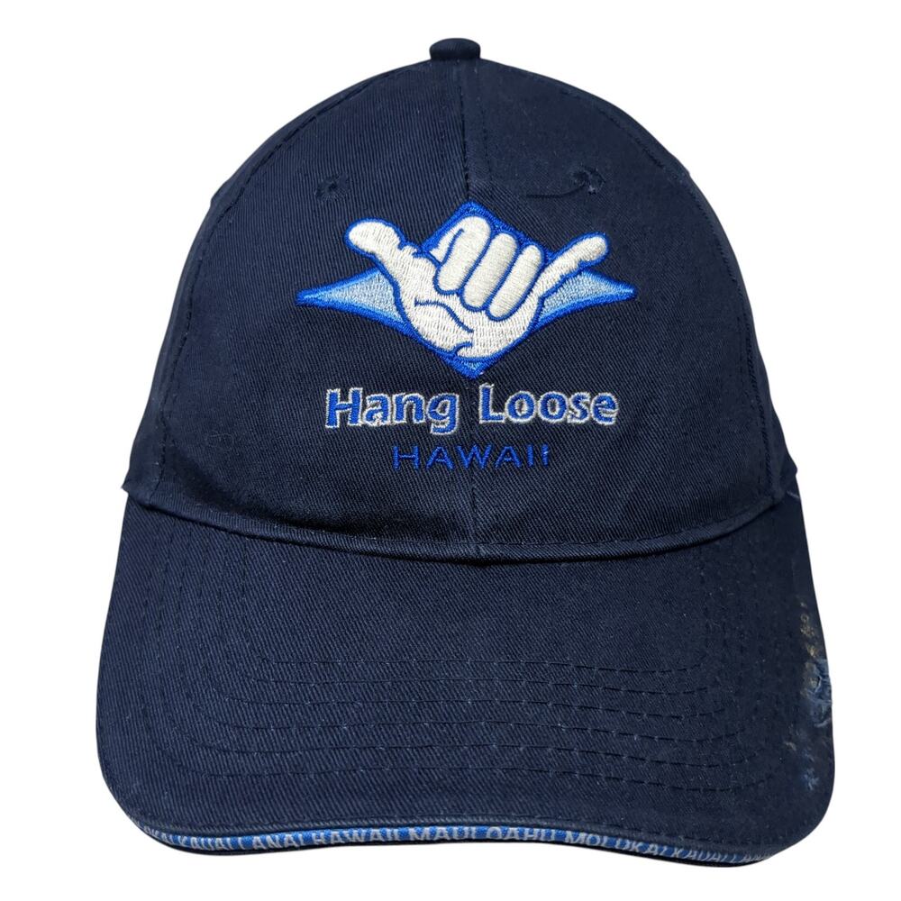 Hang Loose Hawaii Slideback Baseball Cap Blue OS Surfware Hawaiian Classics